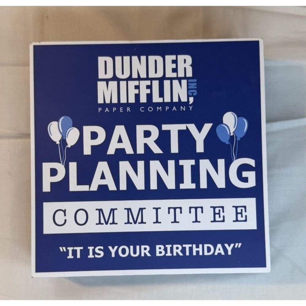 📄😂 Dunder Mifflin The Office 6" x 6" Wall Sign Plaque | Table Decor 🏢